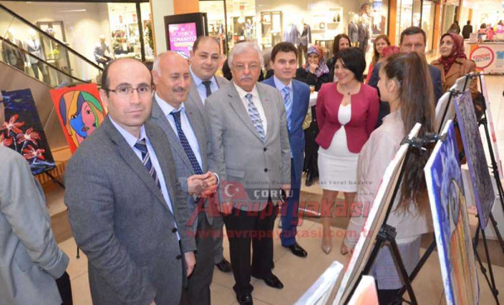 Şahinler Ortaokulu'ndan Yağlı Boya Resim Sergisi