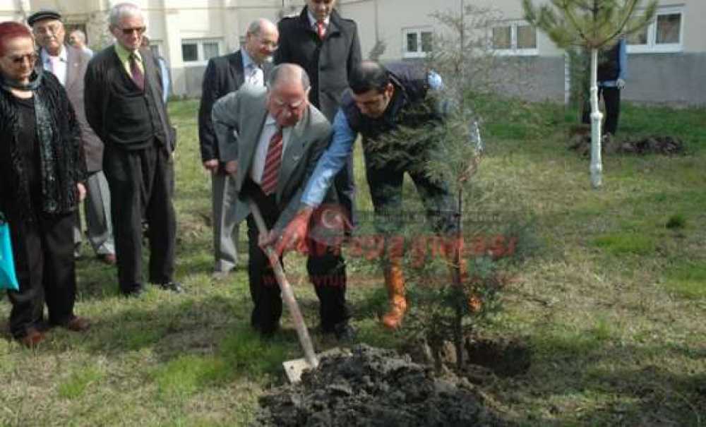 Çorlu Huzurevinde Kalan Yaşlılar Ağaç Dikti