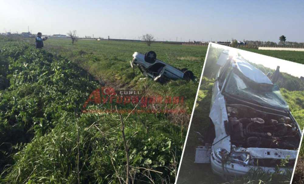 Takla Atan Otomobilin Sürücüsü Yaralandı