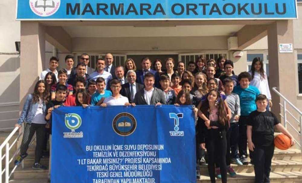 Okullardaki Su Depoları Teski Tarafından Temizleniyor