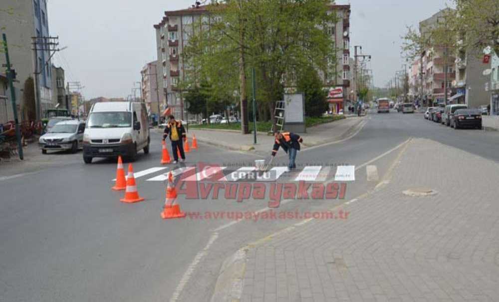 Yaya Geçitleri Boyanıyor