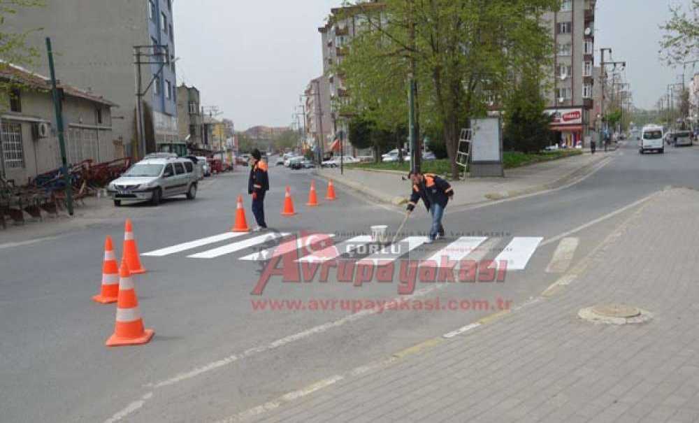 Yaya Geçitleri Boyanıyor