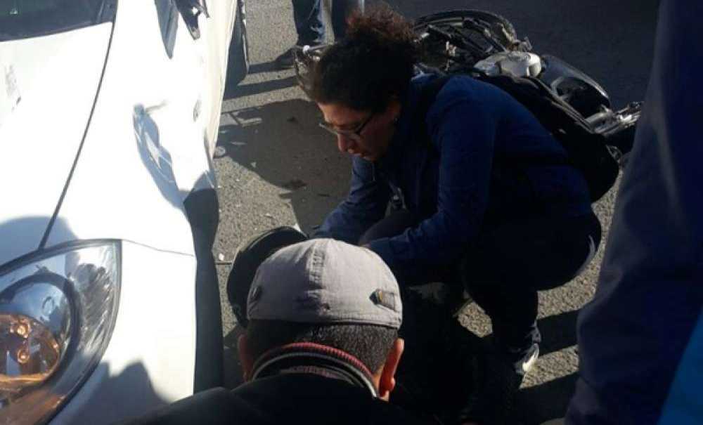 Otomobil Ile Motosiklet Çarpıştı: 1 Yaralı