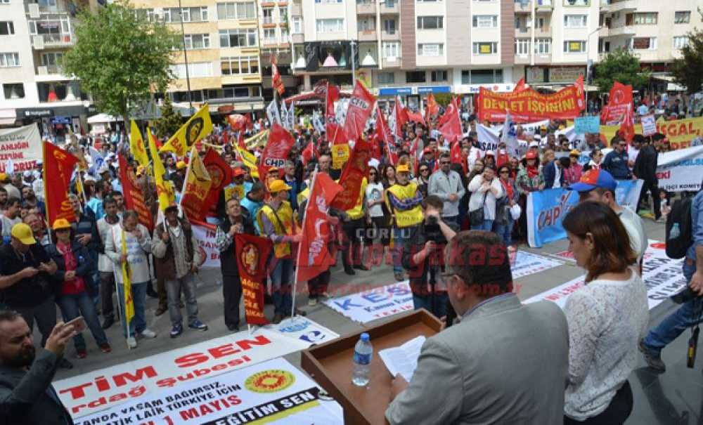 1 Mayıs Çorlu`da Kutlandı