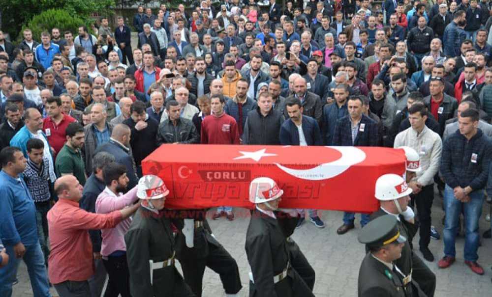 Çorlu Şehidini Uğurladı