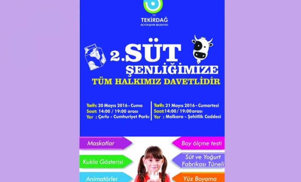 Çorlu'da Süt Şenliği Düzenlenecek