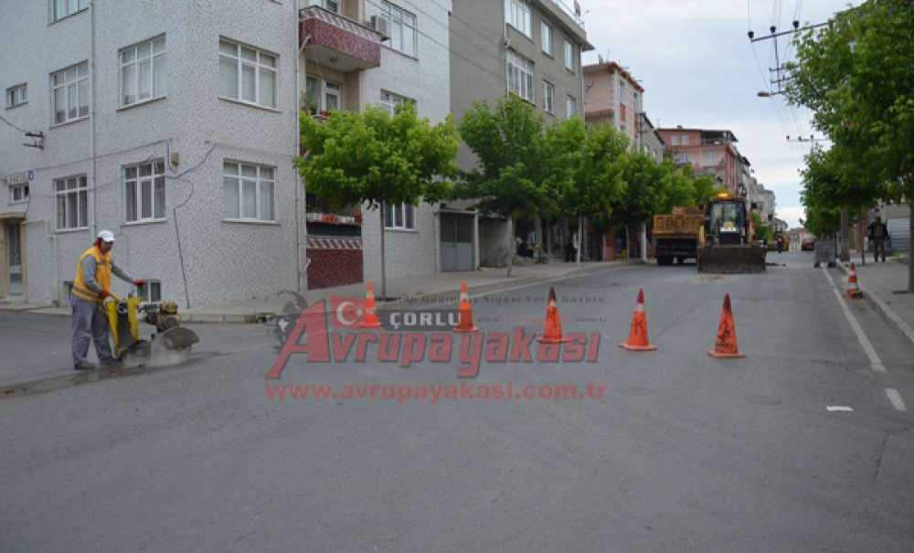 Çorlu Belediyesi Asfaltlıyor