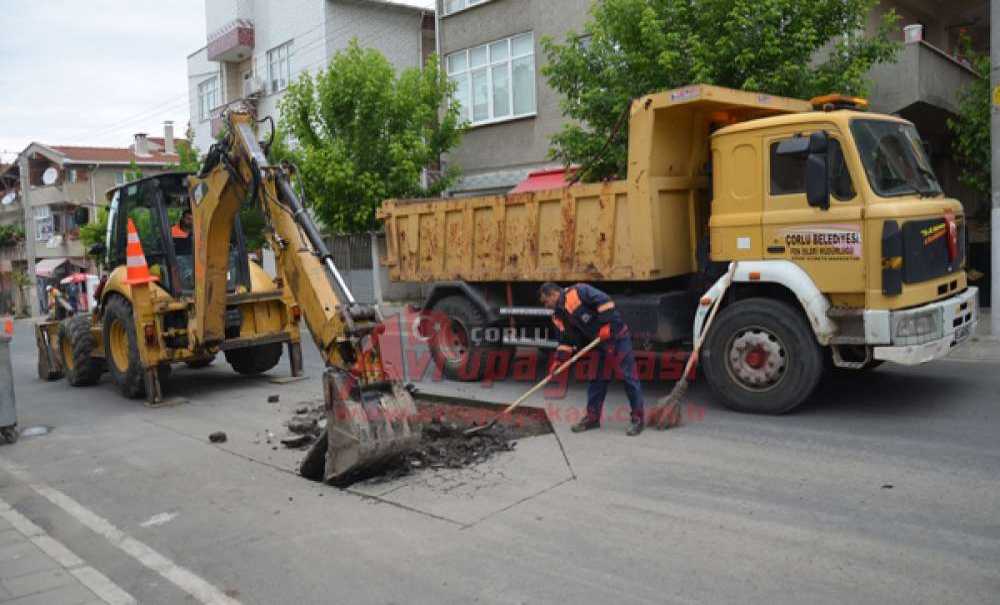 Çorlu Belediyesi Asfaltlıyor
