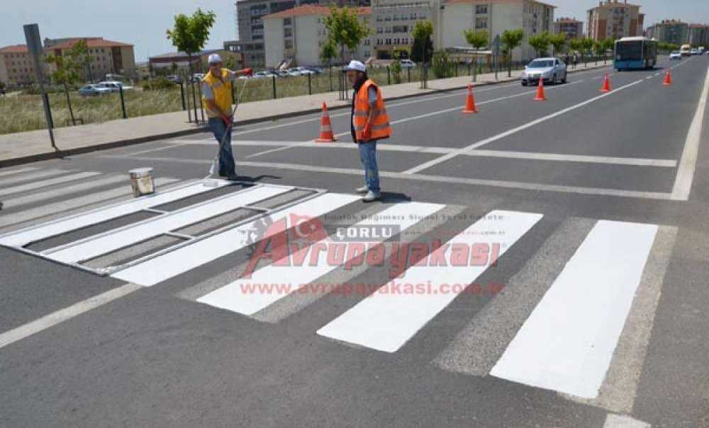 Yaya Geçitleri Boyanıyor