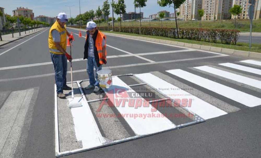 Yaya Geçitleri Boyanıyor