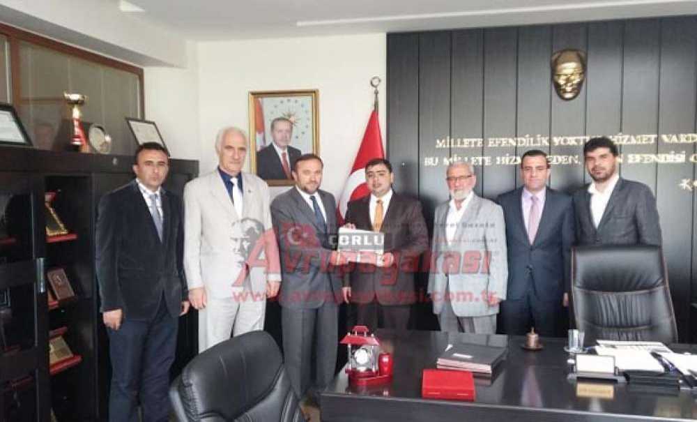 İlim Yayma Cemiyeti Çorlu Şubesi Yöneticilerinden Kaymakam Kızıltoprak`a Ziyaret