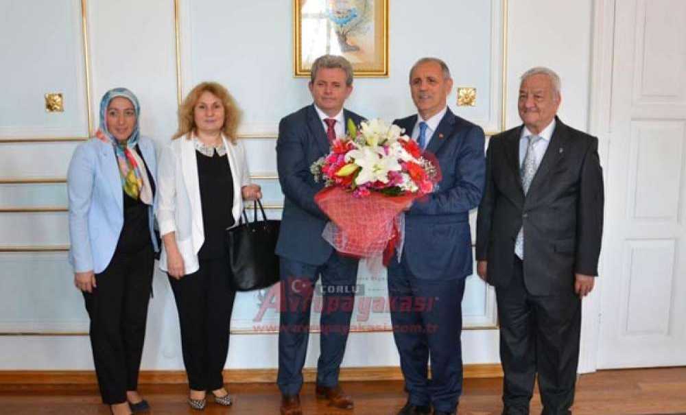 Çorlulu Oda Başkanlarından Vali Salihoğlu`na Ziyaret