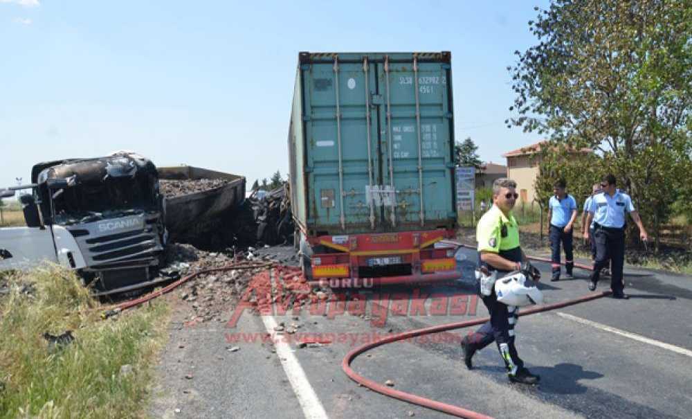 Çorlu'da Feci Kaza: 1 Ölü 1 Yaralı