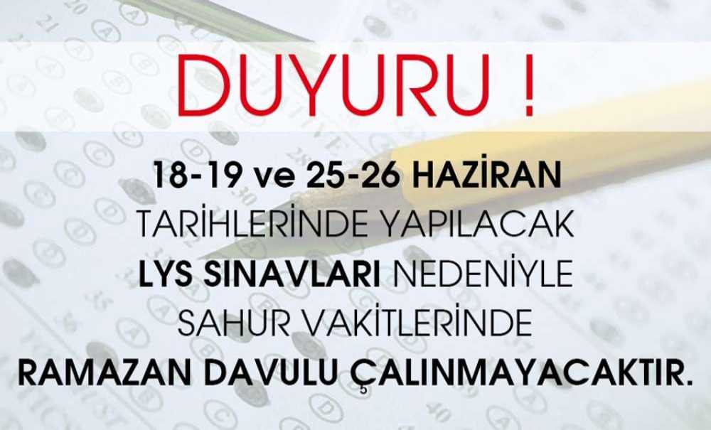 Sahur Davuluna Sınav Arası
