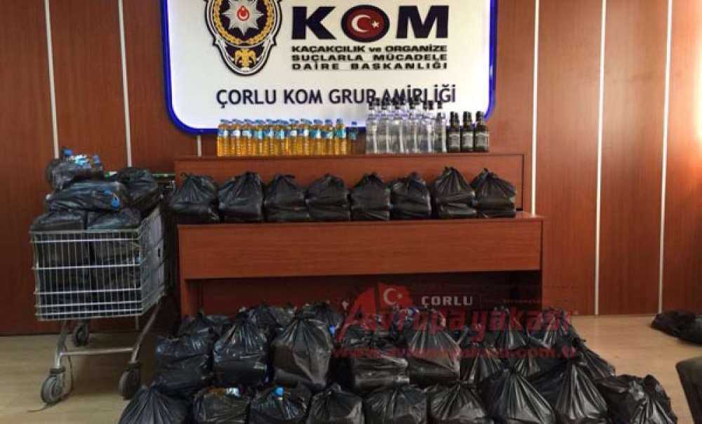 Çorlu'da Sahte İçki Ele Geçirildi
