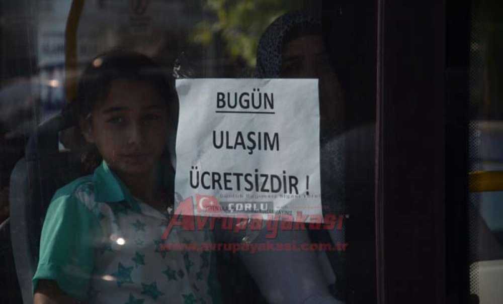 Toplu Taşıma Hizmeti Bayram Boyu Ücretsiz Verildi