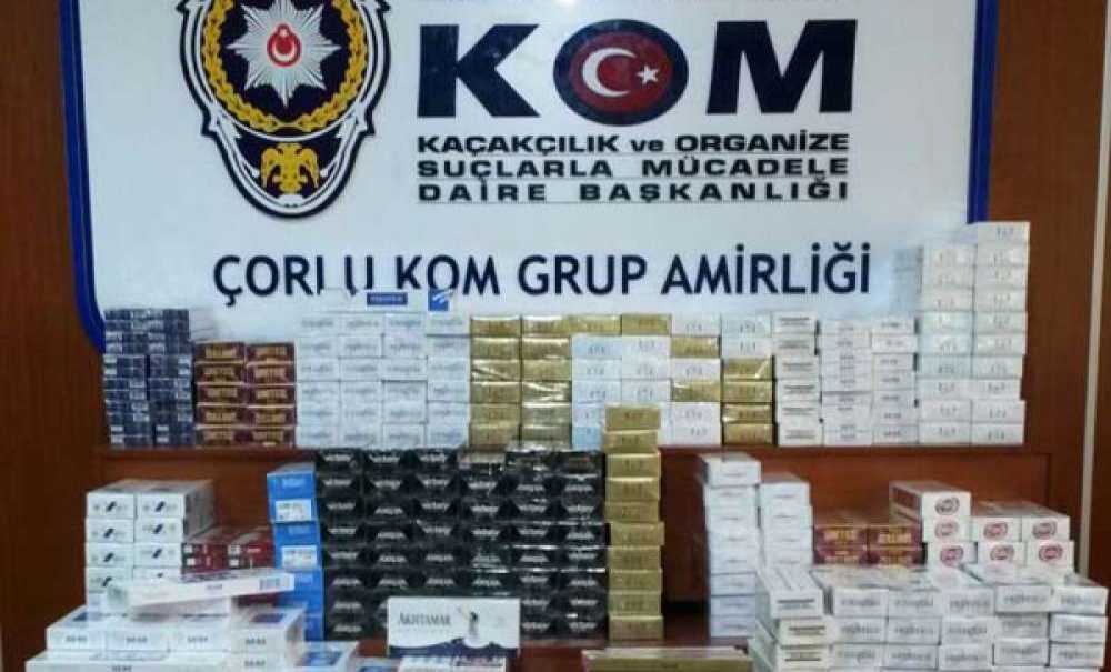 Çorlu'da Kaçak Sigara Ele Geçirildi