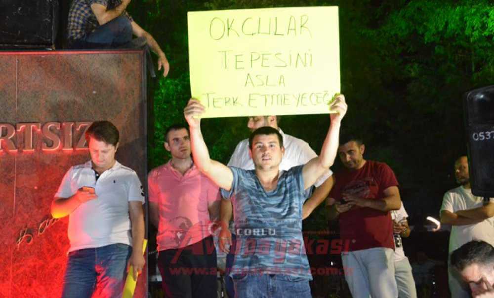 Çorlu'nun Demokrasi Nöbeti Sürüyor