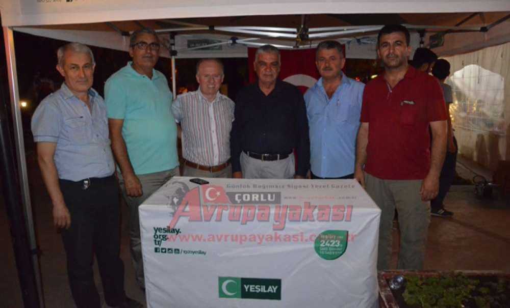 Yeşilay Tekirdağ Şubesi'nden Demokrasi Nöbetine Destek