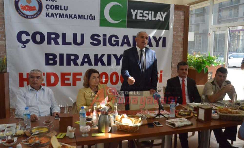 Çorlu Kaymakamı Levent Kılıç;“Sigarayı Bırakacak Bin Kişi Arıyoruz”