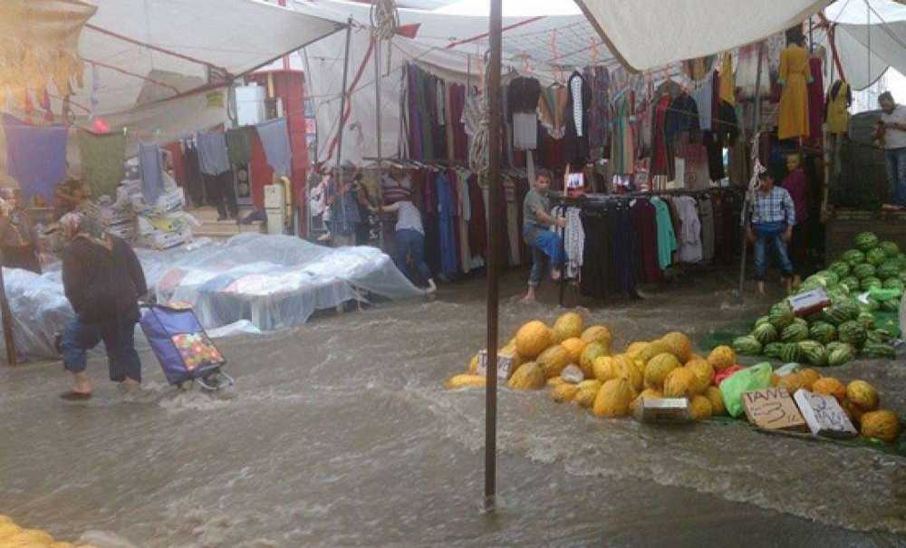 Yağmur Yağdı Çorlu'yu Sel Aldı