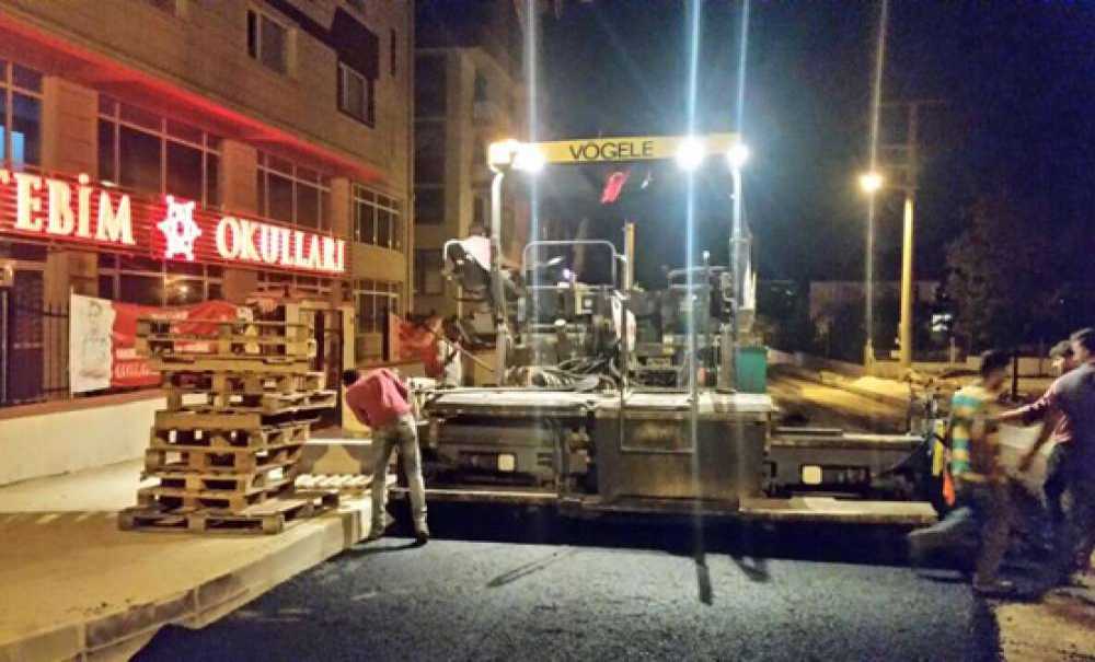 Çorlu Belediyesi'nden Gece Mesaisi