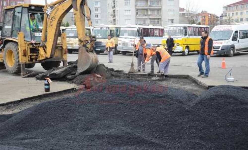 Çorlu Otogarında Asfalt Çalışmaları Devam Ediyor