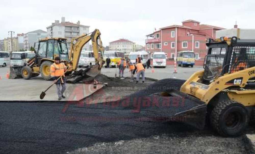 Çorlu Otogarında Asfalt Çalışmaları Devam Ediyor