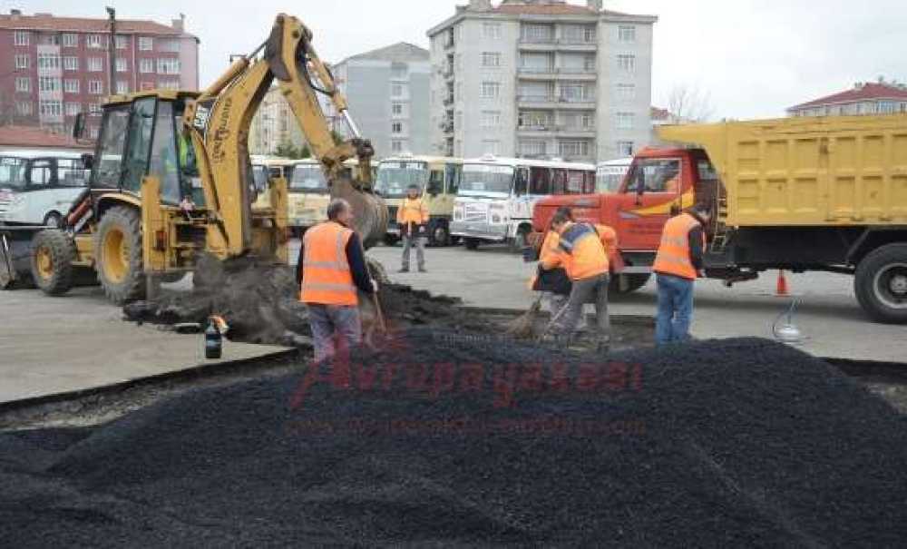 Çorlu Otogarında Asfalt Çalışmaları Devam Ediyor