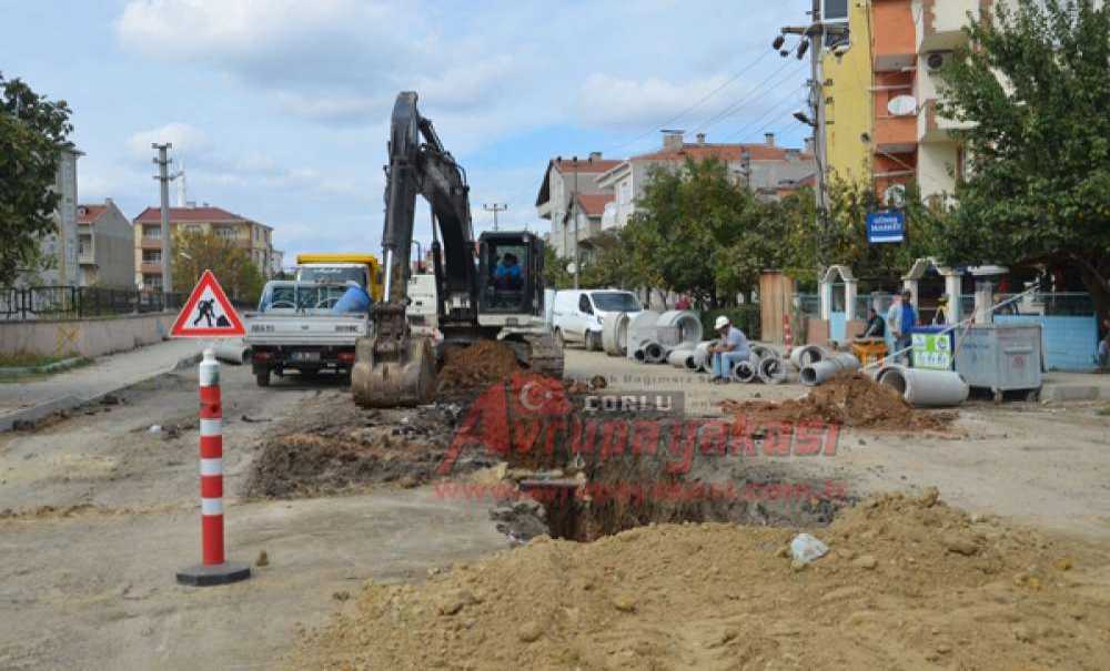 Ergene'de Altyapı Çalışmaları Devam Ediyor
