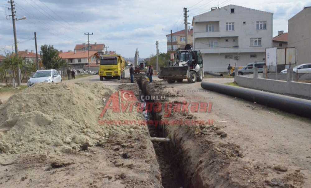 Ergene'de Altyapı Çalışmaları Devam Ediyor