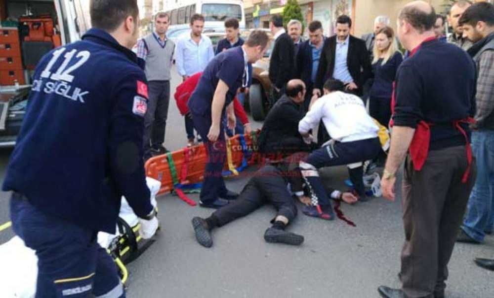 Motosiklet Çarptı Kaçtı: 1 Yaralı