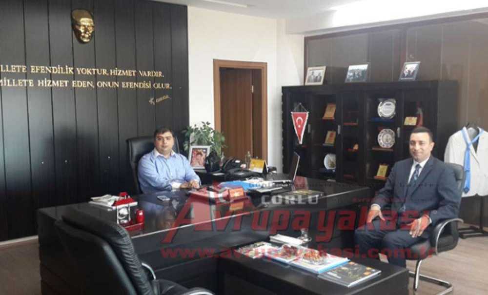 Nkü Çorlu Myo Müdürü Gümüş'ten Kaymakam Kızıltoprak'a Ziyaret