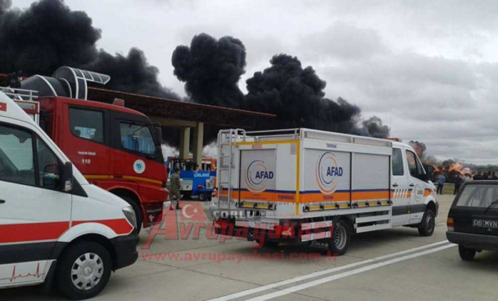 Çorlu Havaalanında Gerçeğini Aratmayan Tatbikat