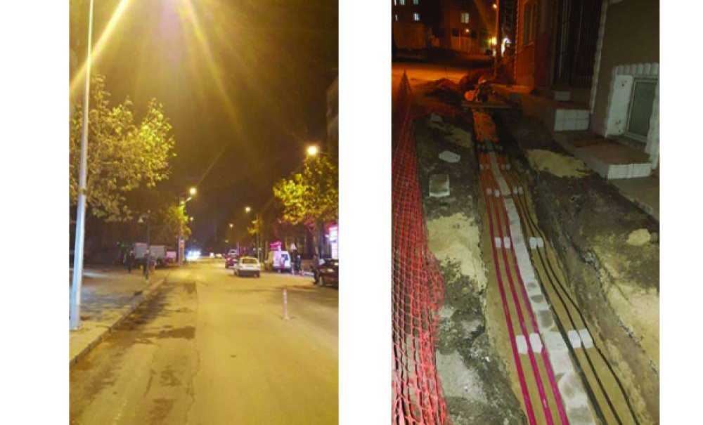 Hükümet Konağı Ile Otogar Arasındaki Sokak Aydınlatmaları Yenilendi