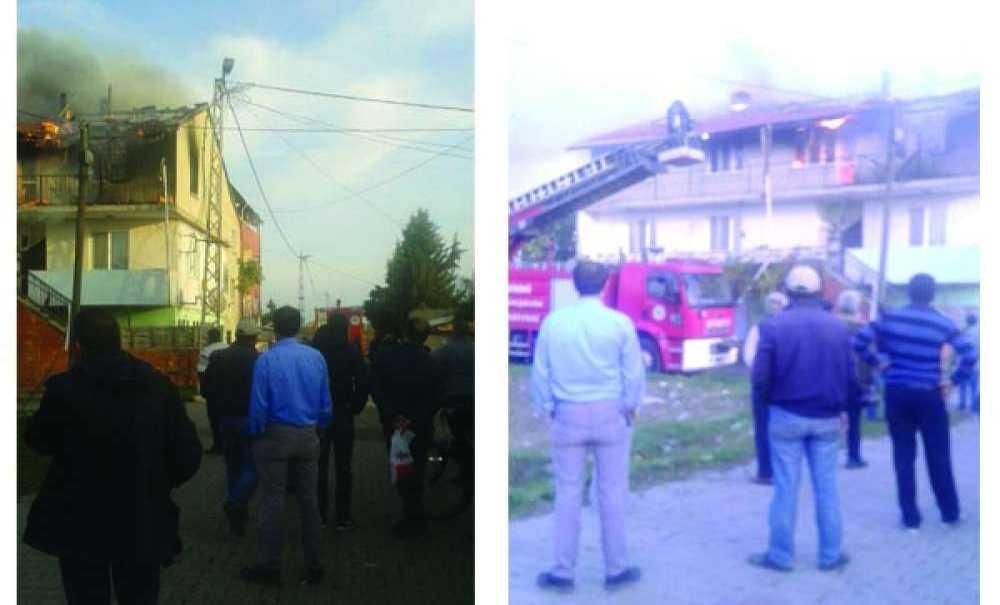 Elektrik Kablosundan Çıkan Yangın Evi Kül Etti