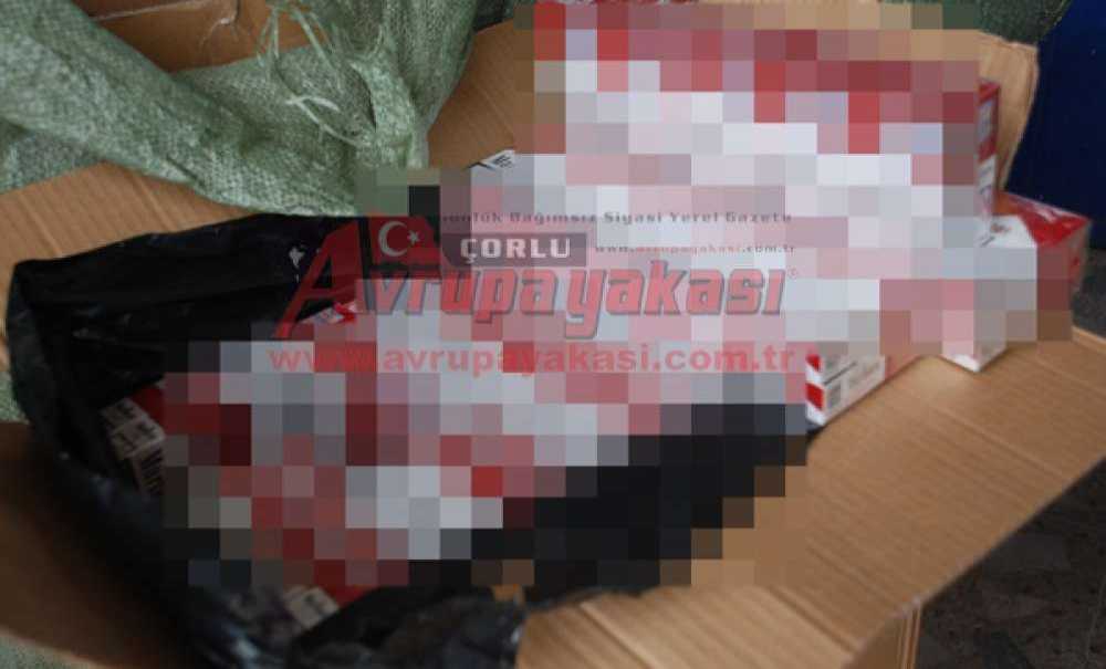 Çorlu'da 900 Paket Kaçak Sigara Ele Geçirildi