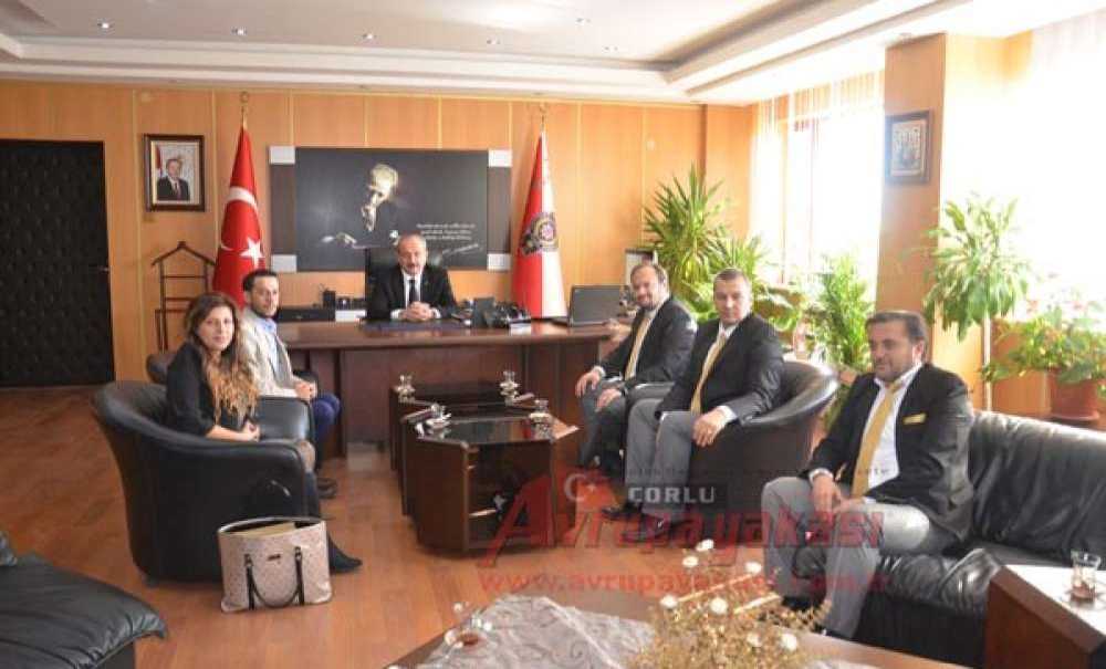 Çorlu Gazeteciler Derneği'nden Tekirdağ İl Emniyet Müdürü Aydın'a Ziyaret