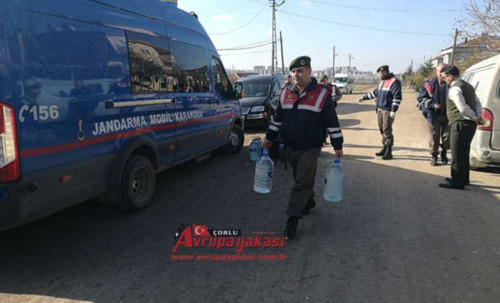 Çorlu Jandarmasından Kaçak Rakı İmalatına Baskın