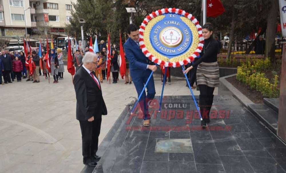 Çorlu'da 24 Kasım Öğretmenler Günü Kutlandı