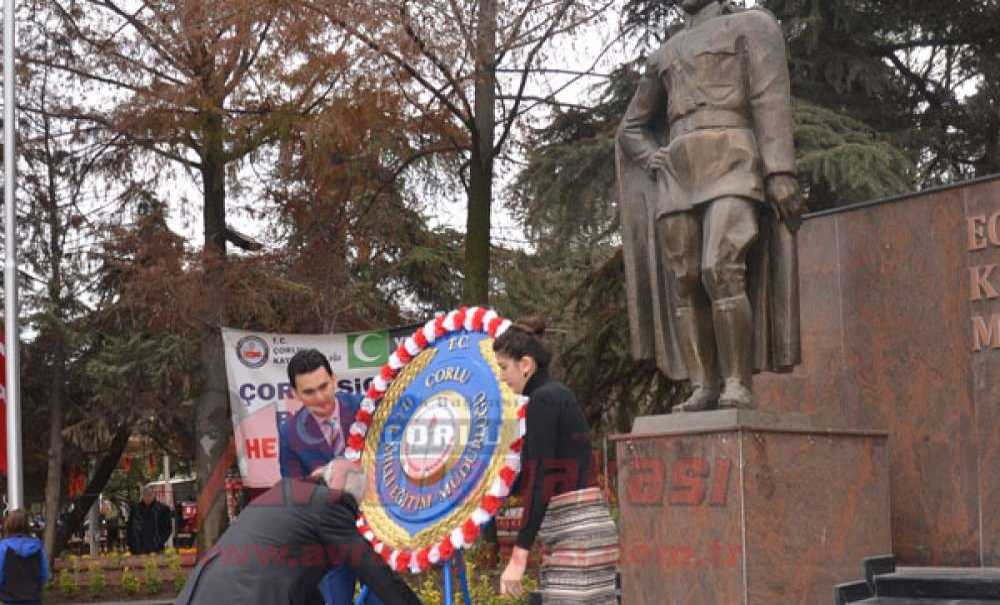 Çorlu'da 24 Kasım Öğretmenler Günü Kutlandı