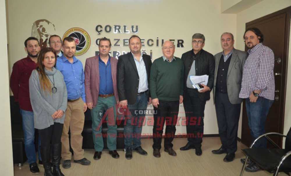 Tgk Ve Bik Yöneticilerinden Çorlu Gazeteciler Derneğine Ziyaret