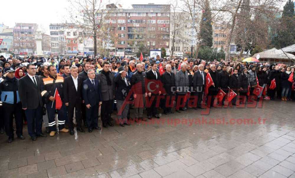Çorlu Bir Oldu Terörü Lanetledi