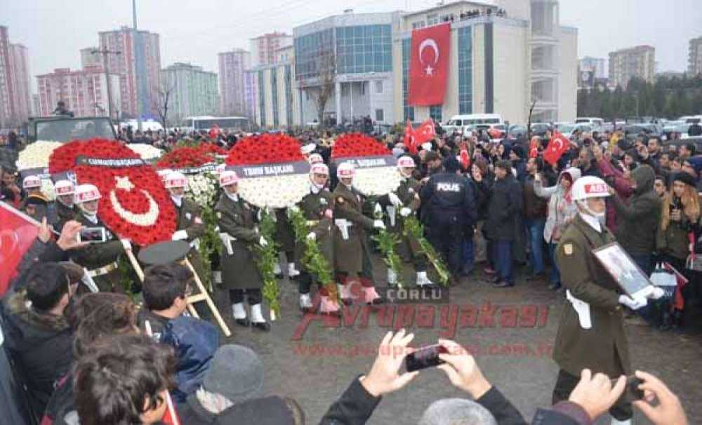 Çorlu Şehidini Uğurladı