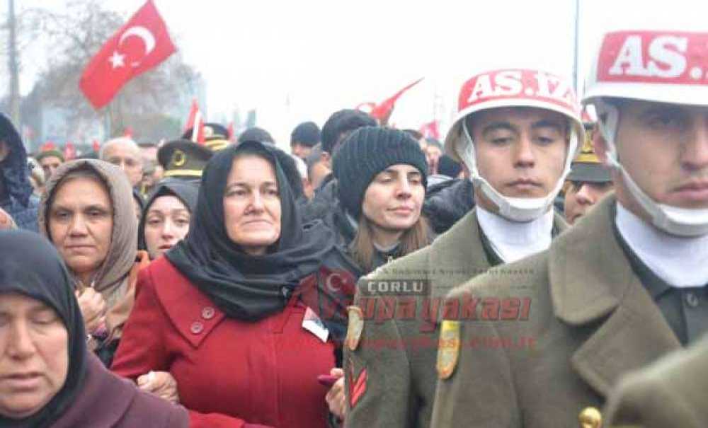 Çorlu Şehidini Uğurladı