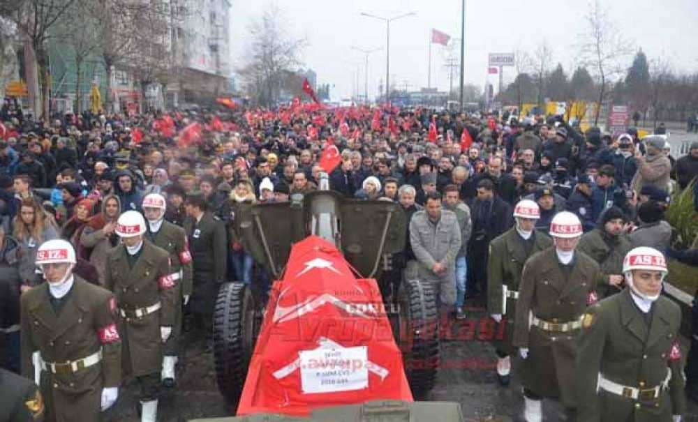 Çorlu Şehidini Uğurladı