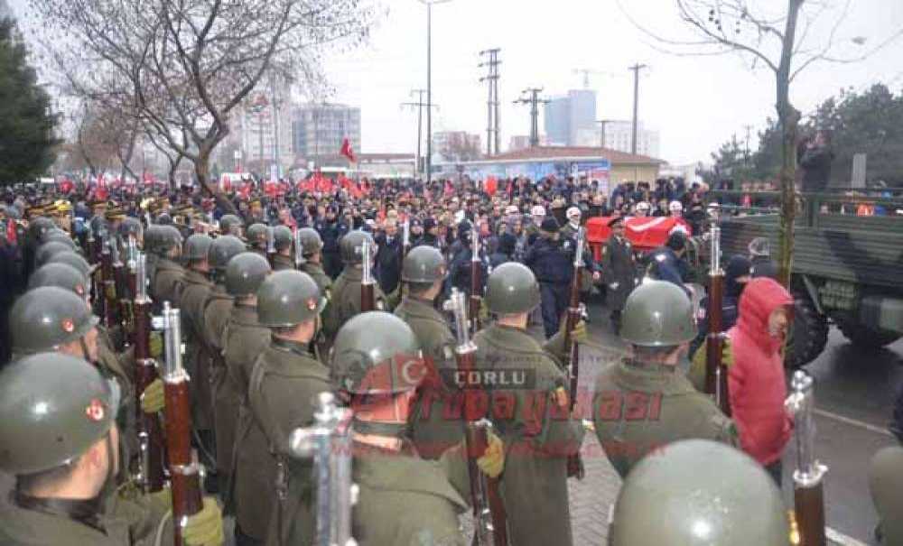 Çorlu Şehidini Uğurladı
