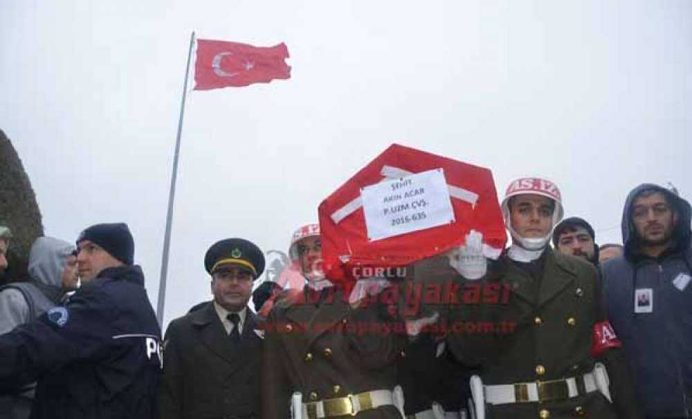 Çorlu Şehidini Uğurladı