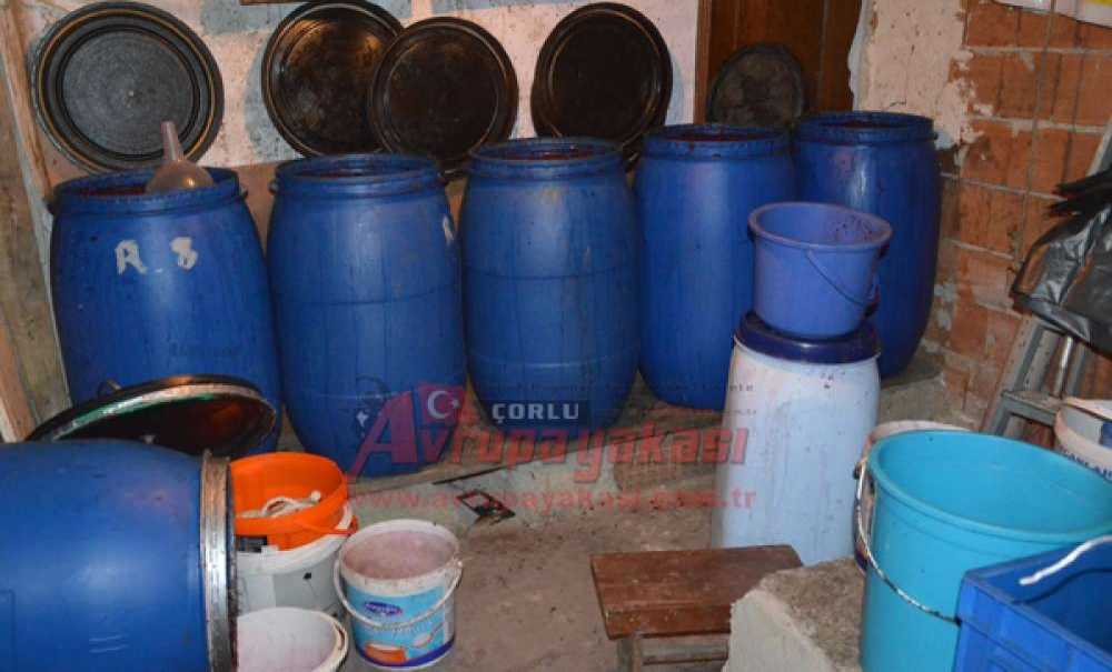 Çorlu Ve Ergene'de Kaçak İçki Operasyonu