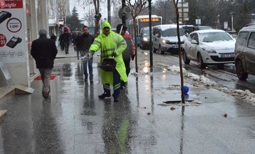 Çorlu'da Kar Tedbirleri Arttırıldı